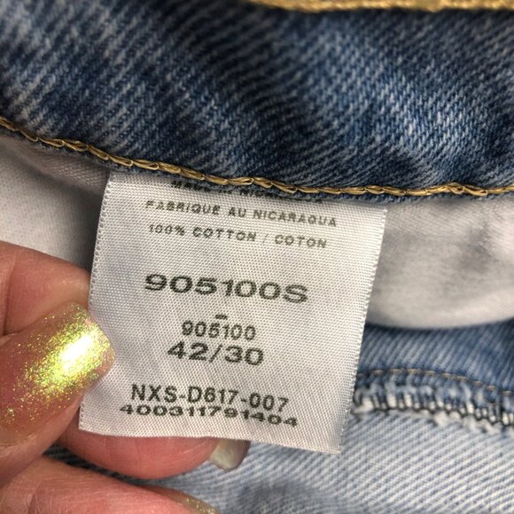 Cabelas Jeans Mens Size 42x30 LightWash Straight Leg Denim Pants Casual Workwear - Picture 6 of 8